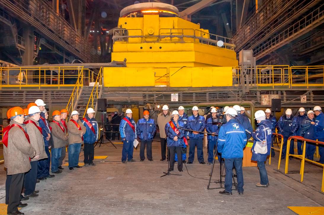 Торжественный запуск в работу МНЛЗ-6