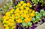 Розы, гвоздики и хризантемы